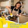 4-Pack Silicone Kitchen Scrapers – Multi-Purpose Cleaning Tools for Pots, Pans, Bowls & Non-Stick Cookware