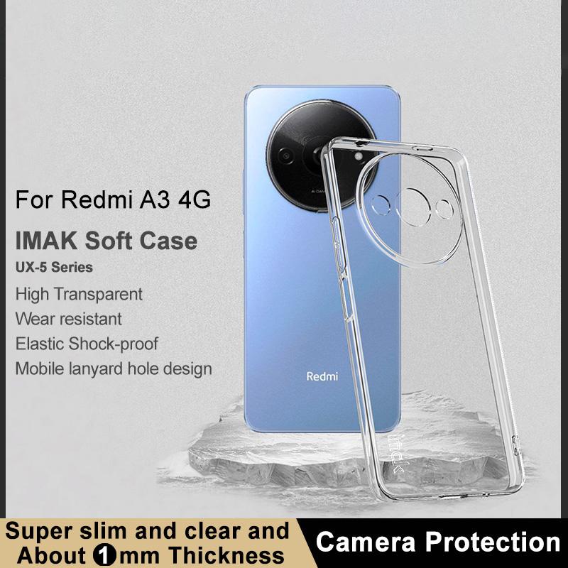 

IMAK UX-5 Series For Xiaomi Redmi A3/Poco C61 4G Case Slim Fit Crystal Clear TPU Phone Cover A