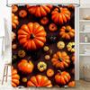Tuniu Autumn Pumpkin Pattern Shower Curtain Halloween Decorative Fabric Curtain For Bathroom Kids Room
