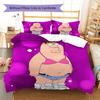 Rodinný typ Vzor Povlečení Sada prošívaných dek Quilt Cover Povlak na polštář Domácí dekorace Dárek k narozeninám (1 * povlak na peřinu + 2 * povlak na polštář, bez jádra)