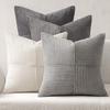 4 Pièces Housse de Coussin Décoratif Épaisse en Coton Uni, Housses de Coussin en Cachemire