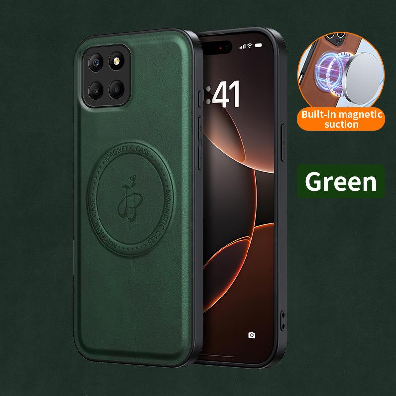 Magnetic Stand Holder Leather Phone Case For Honor X7C X8B X8C X9C X9B X9A 400 200 Magic 7 Pro Lite Wireless Charging Logo Cover