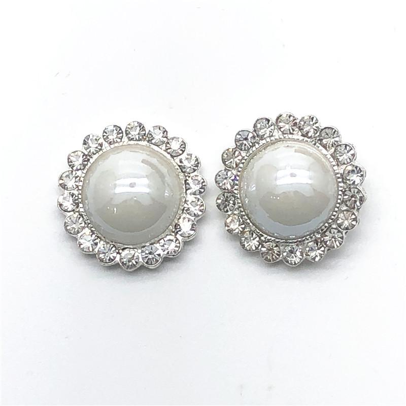 50pcs Fashionable Pillow-like Buttons Large Pearl 18/20/23mm Metal Shank Buttons Clothing DIY Accessories