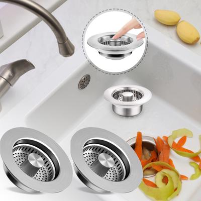 Kitchen Sink  Strainer , 304 Stainless Steel Up Sink Stopper, Anti-Clogging Sink Strainer For US Standard  Kitchen  Visit