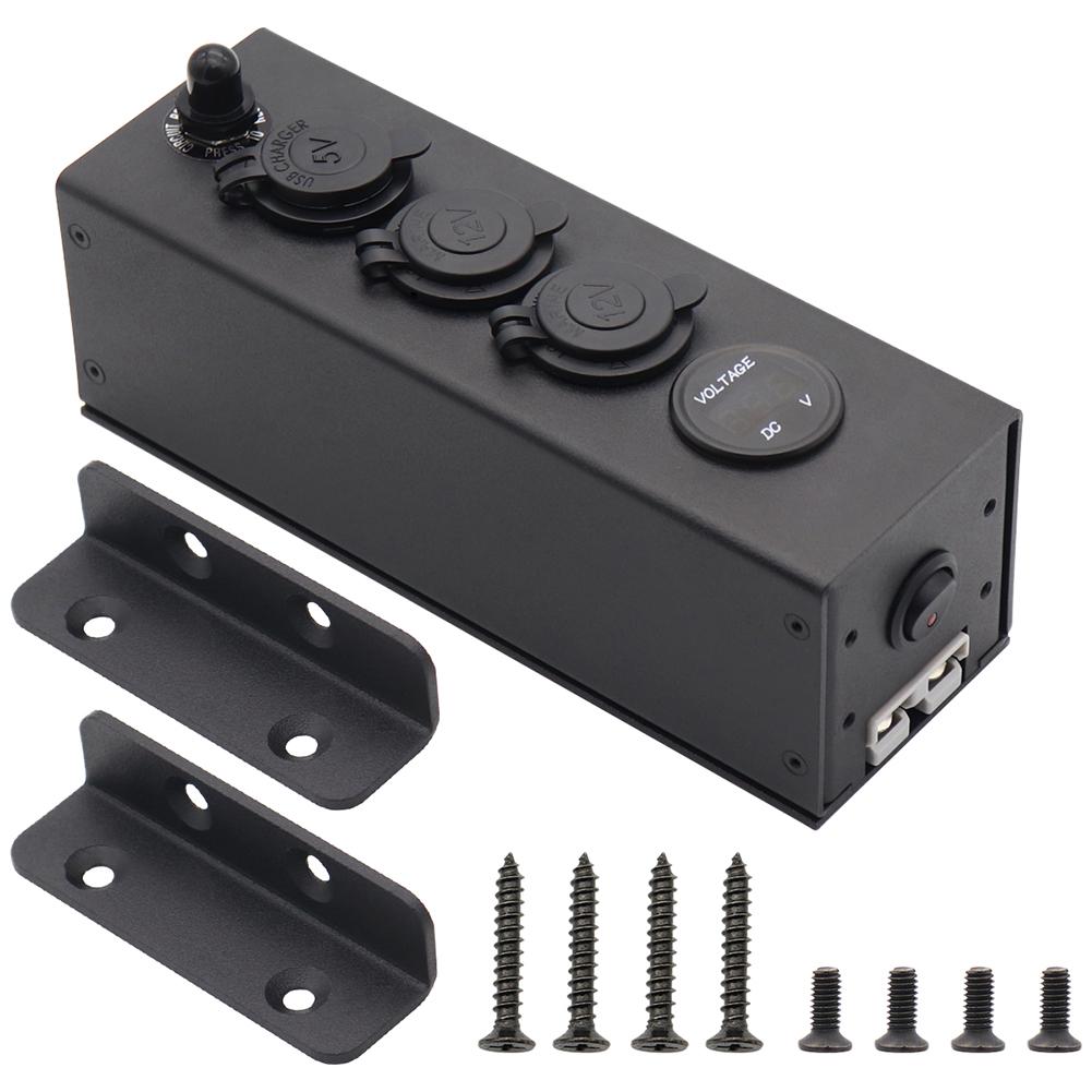 

Автомобильный блок питания, розетка, вольтметр, зарядное устройство, многофункциональный блок питания с независимым переключателем, аксессуары для управления чёрный