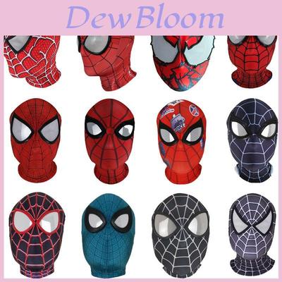 Spiderman Miles Morales Elastisk Mask Huvudskydd Kostym För Vuxna Cosplay-entusiaster