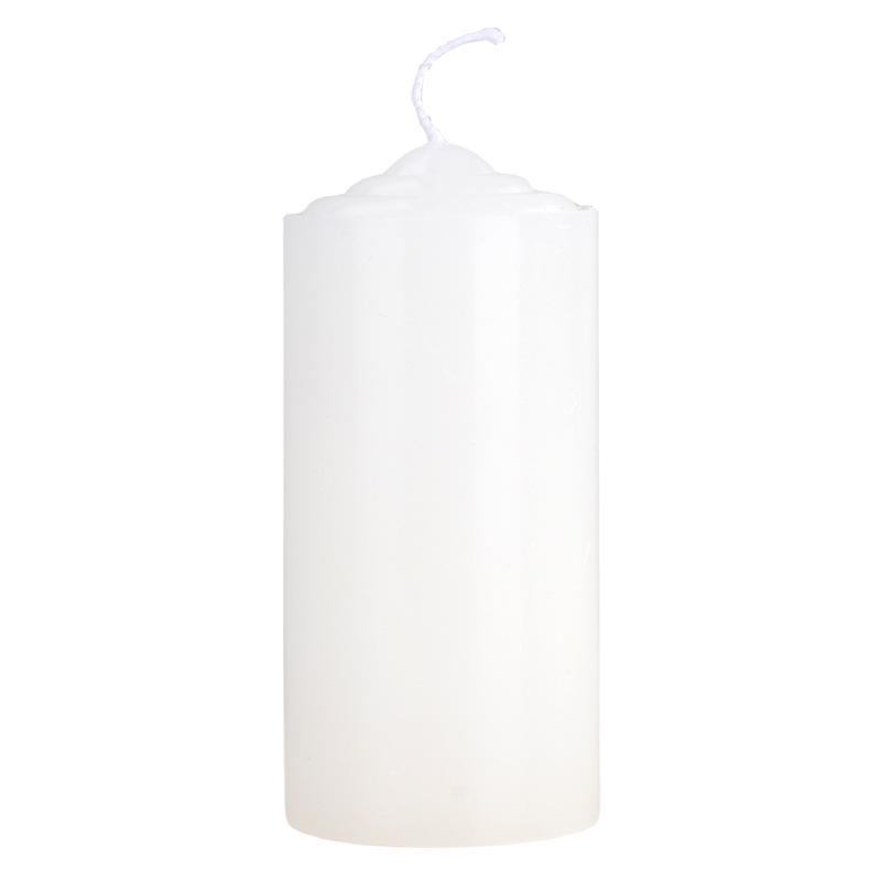 Smokeless Odorless Red Cylindrical Candle: Thick, Short Design for Home Lighting and Decor