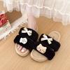 2025 winter new butterfly cotton slippers indoor plush warm slippers women plush cute home winter warm