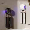UV-C Toothbrush Cleaner UV Sanitizer Case Storage Holder Rechargeable Easy Lithium-ion Battery to Install Wall-Mounted with Light Oral Health