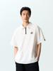 Jeimiweseuteu Nylon Half-Zip Ventilation Collared T-Shirt (White)
