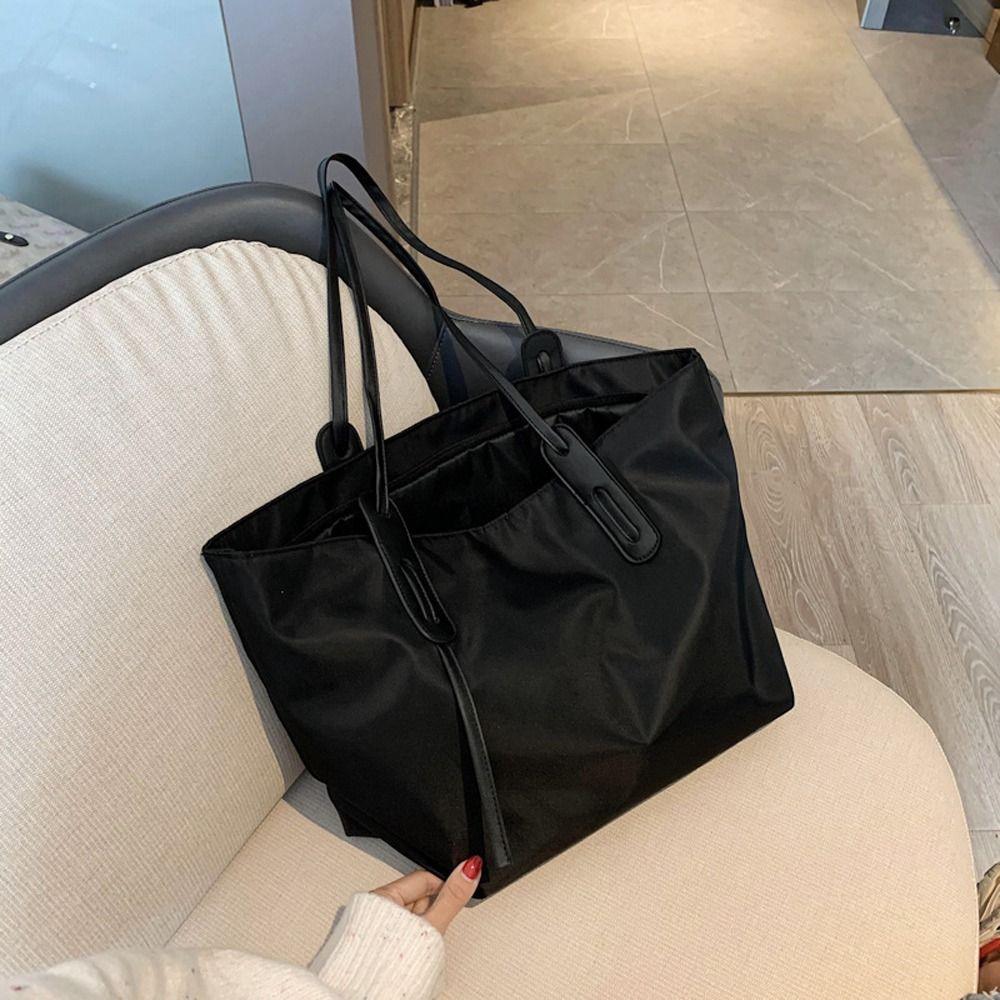 Oxford Cloth Shoulder Bag Large Capacity Work Tote Bag Korean Style Women's Bags Streetwear