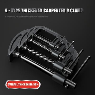 4 Inch Heavy Duty G Clamp with Jaw Opening, Industrial Strength 4" G Clamp with Sliding T-Bar Handle, Woodworking, Welding