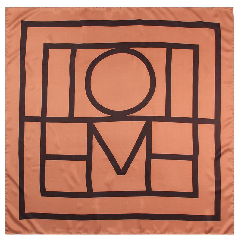 POBING Manual Hand Rolled Twill Silk Scarf Women Animals Kingdom Square Scarves Echarpes Foulards Femme Wrap Bandana Hijab 90CM