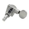 Musiclily Pro R18K Locking Gear Vintage Oval for Fender Stratocaster and Telecaster Electric Guitars Left-Handed 6-In-Line 2-Pin Tuners, 181 Ratio,