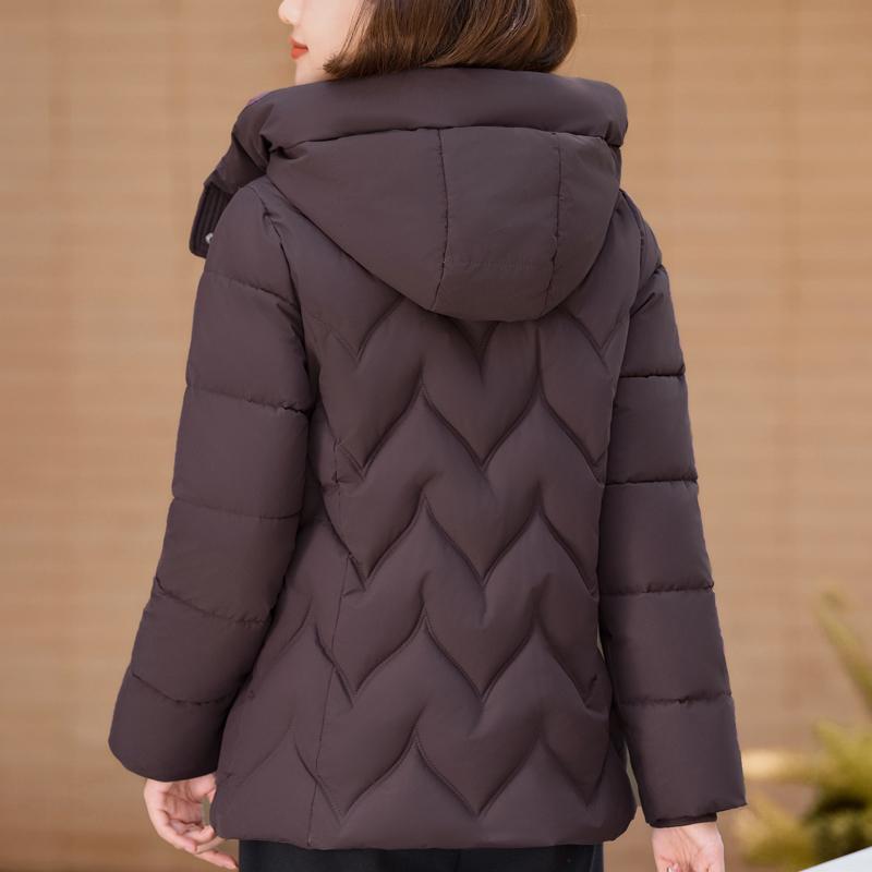 Paltoane de iarnă pentru femei cu glugă, casual, groase, călduroase, scurte, tip parka, jachete de damă