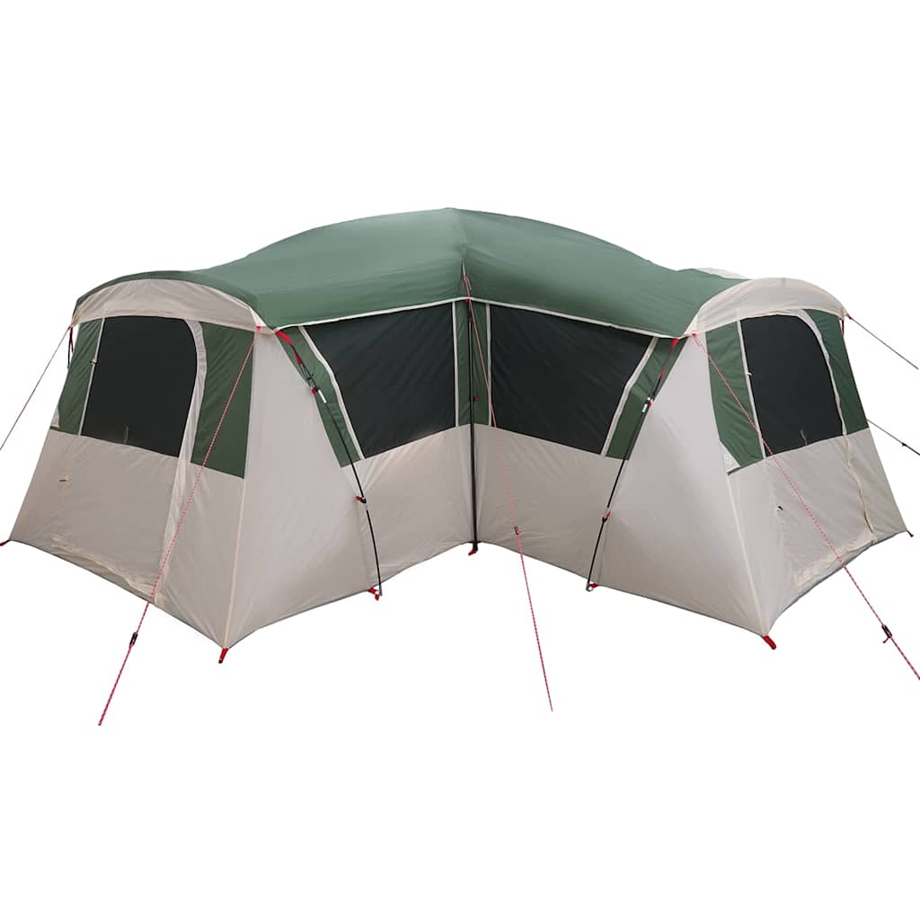 Family Tent for 20 Persons Green and White 745 x 700 x 217 cm