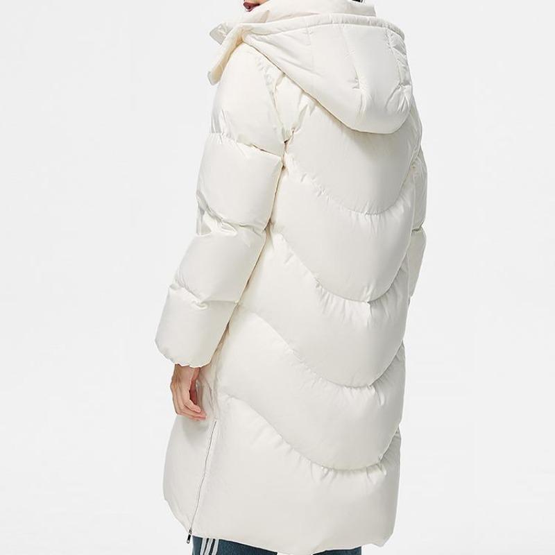 Li Ning Sports Lifestyle Serie Saisonende Lagerware Einfarbig Kapuzenjacke Warm Lange Daunenjacke Damen Oberbekleidung AYMT116-1
