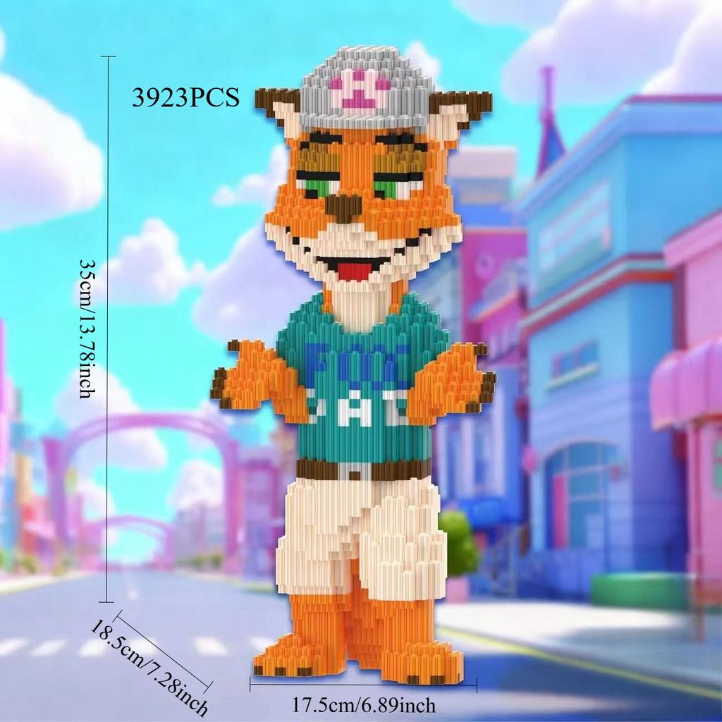 New 3500pcs Zootopia Judy Nick Combination Set Assembled Blocks Toy Model Children Adult Toys Birthday Gift Desktop Ornament