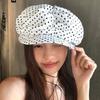 Versatile Oversized Cloud Hat Polka Dot Print Beret Trendy Octagonal Hat  for Women