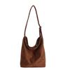Retro Suede Tote Bag Women's 2025 New Large-capacity Foreign Fashion Crossbody Bag Simple and High-end Shoulder Bag