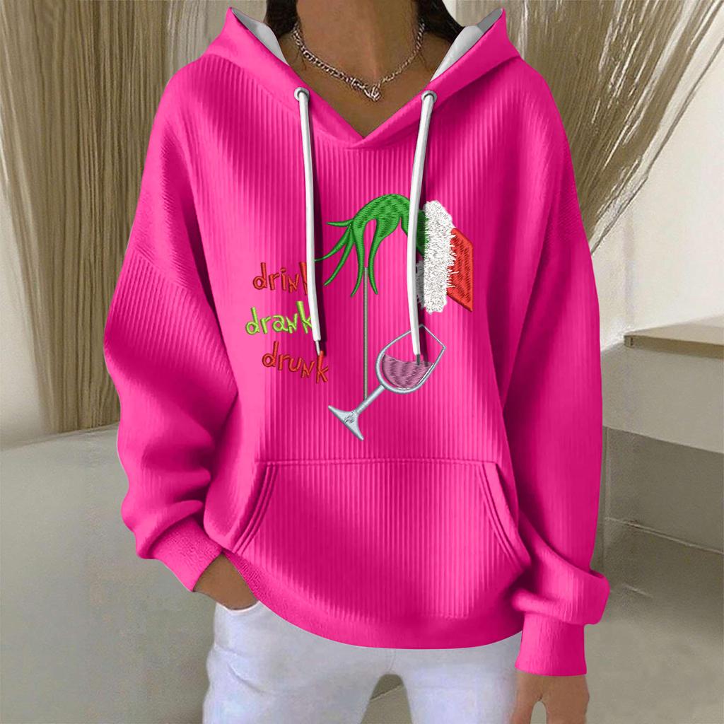 Women's Fashion Casual Christmas Angel Print Pullover Long-Sleeve Sweatshirt