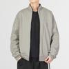 Adidas Essential Logo Embroidered Sports Windbreaker Jacket With Stand Collar Men Outerwear Gray IA8128