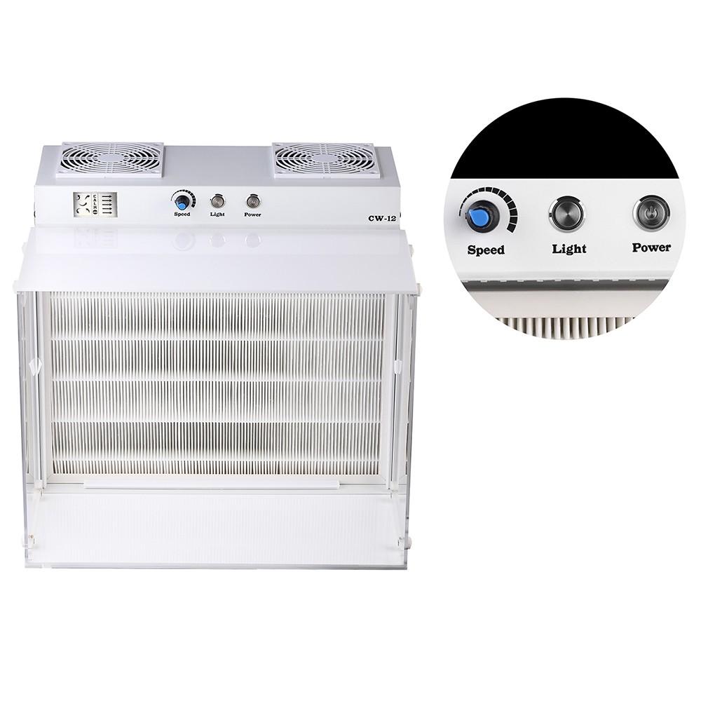 LTQ VAPOR CW-12 Laminarflödesbänk, 17"x13" FFU Inokuleringsbox Fläktfilterenhet för Laboratorium, Renrum