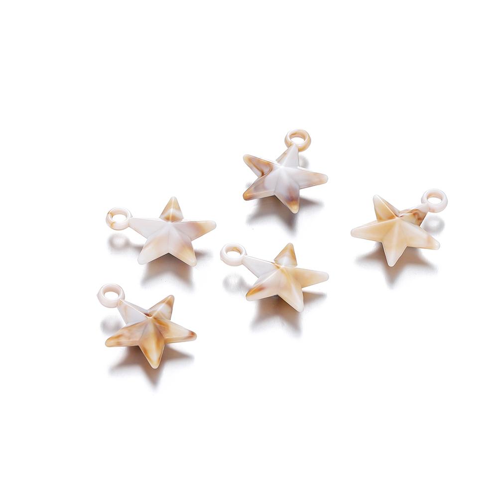 10/20Pcs/Lot Mix Acrylic Shell Conch Starfish Charm Pendants for DIY Women Earring Bracelet Necklace Jewelry Making Accessories