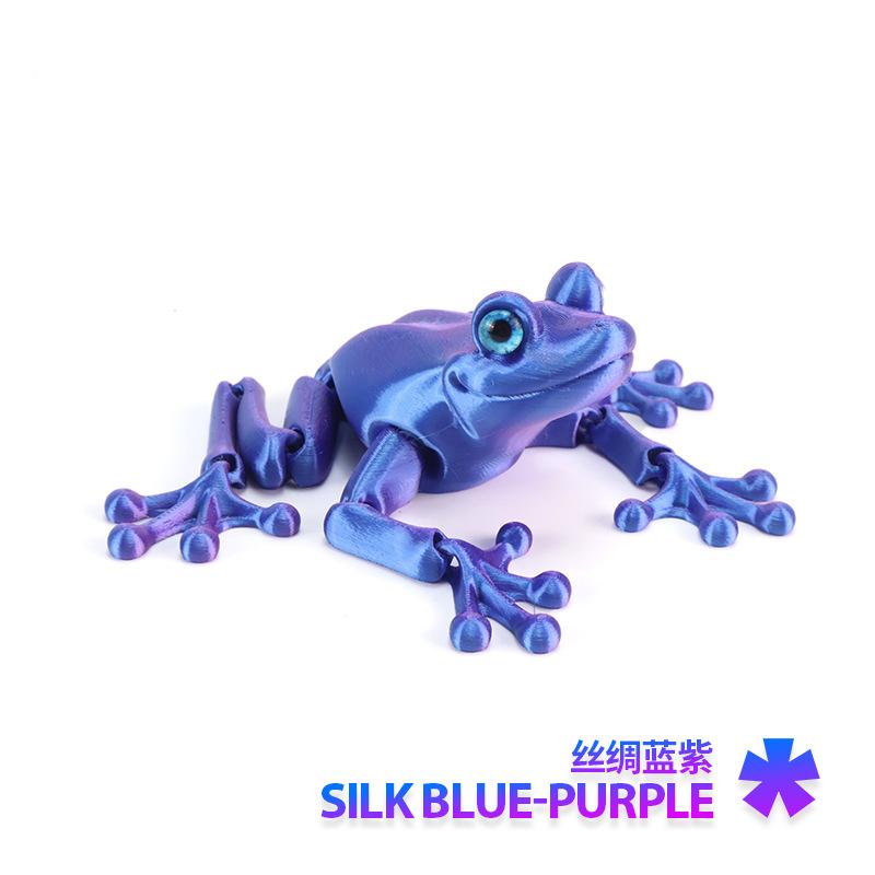 3D Printing Frog Figures Animal Toys Multi-joint Movable Fidget Toy Simulation Eyes for Home Accessories Room Decor Kids Gifts