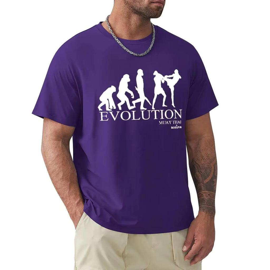 Evolution Muay Thai T-Shirt Kick Boxing 3D Print Unisex Men Women Short Sleeve Round Neck MMA Mix Martial Art Training Fighting