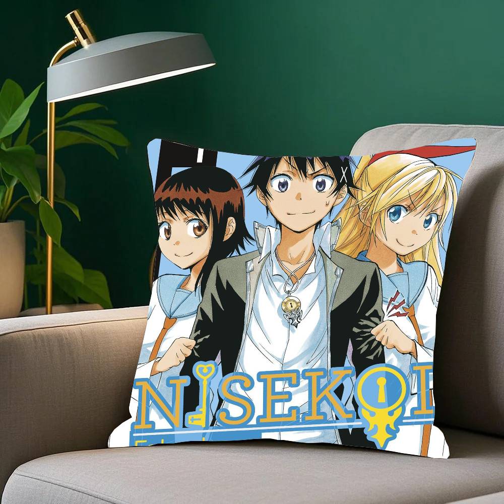 Anime N-Nisekoi Kissenbezug Heimdekoration Überwurf für Sofa Bett Auto Zimmer Dekoration Geschenkidee