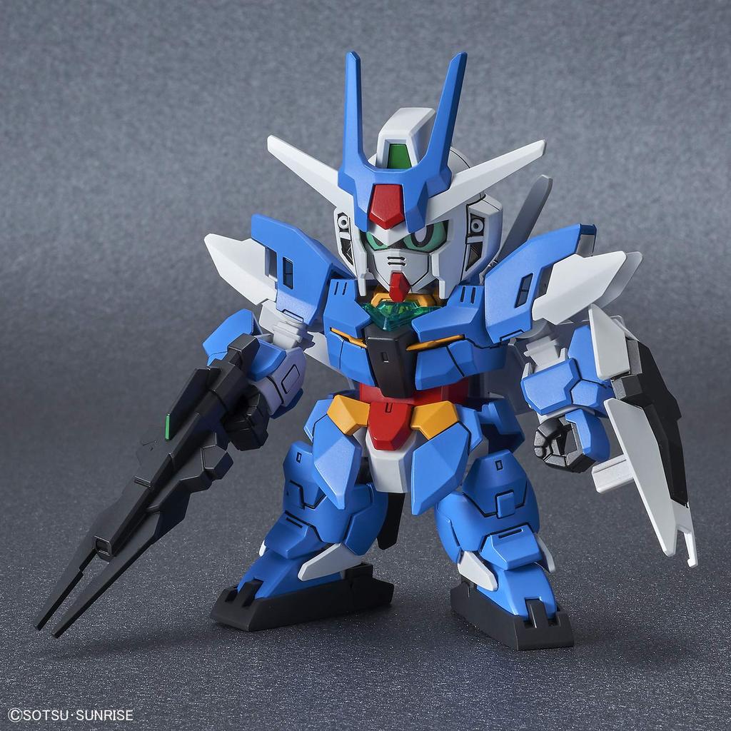 SD Gundam Cross Silhouette Earth Three Gundam plastic model color-coded