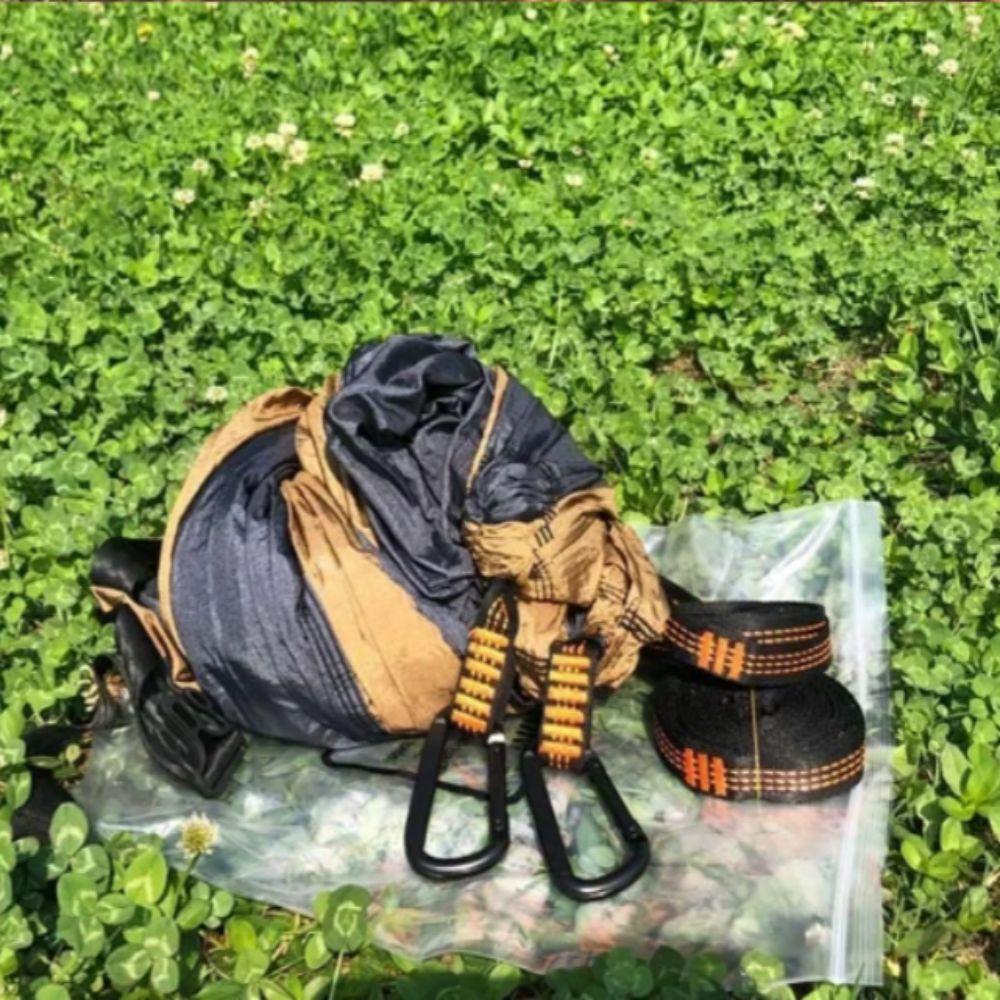 High Strength Parachute Fabric Outdoor Camping Hammock Ultra Light Hanging Bed  Double Person