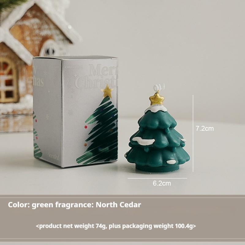 Cute Simulation Christmas Tree Aromatherapy Candles Handmade Fragrance Girl Creative Decoration Ornaments Christmas Gifts