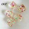 Relaxing Cube Toys Clear Stress Sensory Toy, Anxiety Relief Ice Squeeze Handheld Relievers Christmas Animal Fruit Sequins Filled Toy Portable
