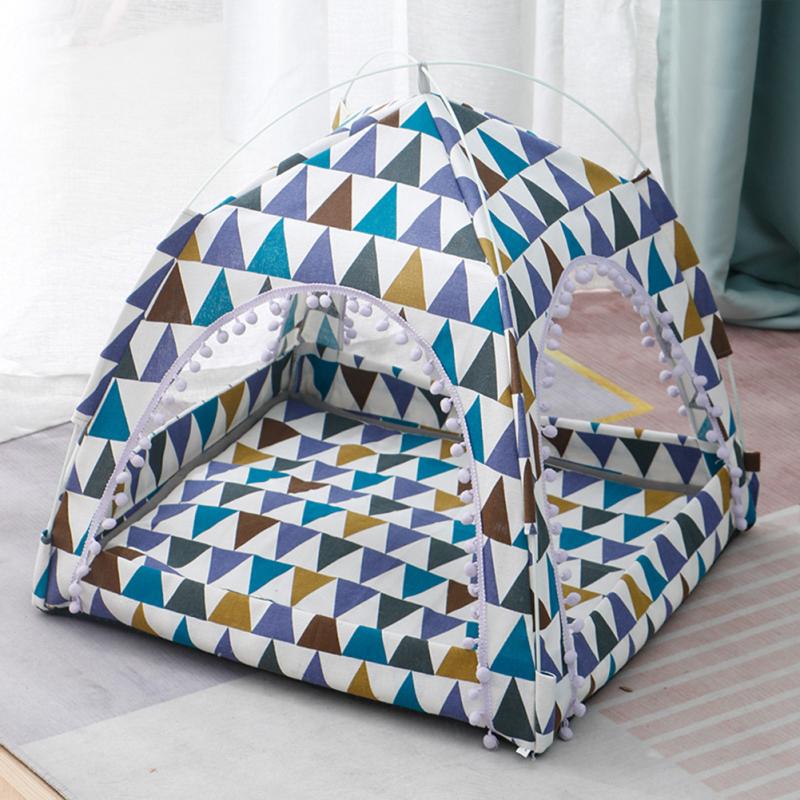 

Pet Mini Tent Playpen Removable Soft Breathable Sleeping House Hideout House Puppy Kennel S（36x36x37CM）