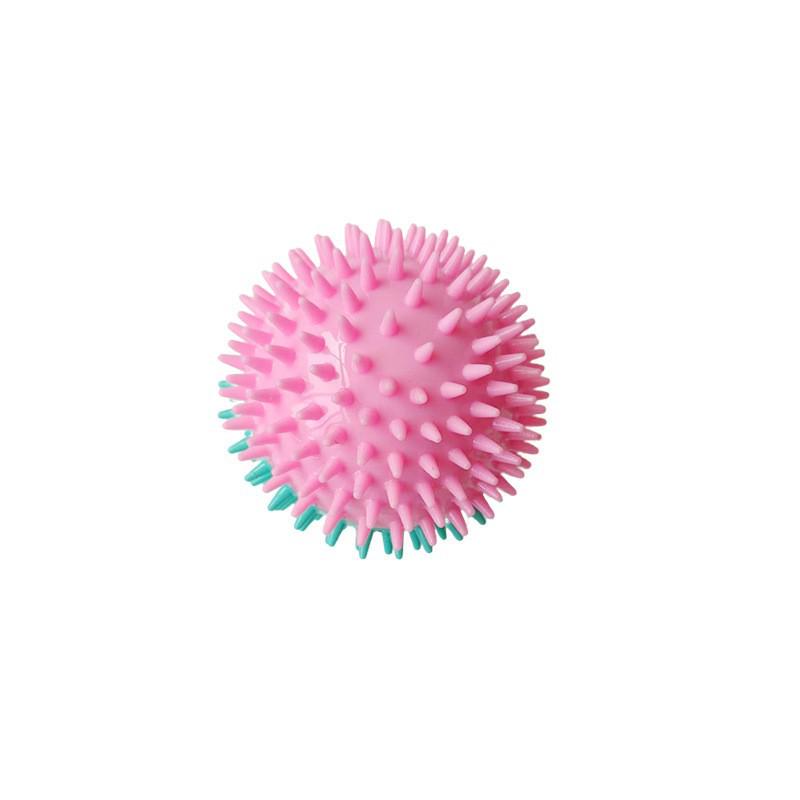 Elastic Spiky Rubber Teething Toy: Bite-Resistant Interactive Ball with Sound for Pet Teeth Cleaning