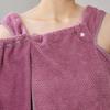 Coral Fleece Wearable Bath Towel: Thick, Soft, Absorbent Bathrobe for Women