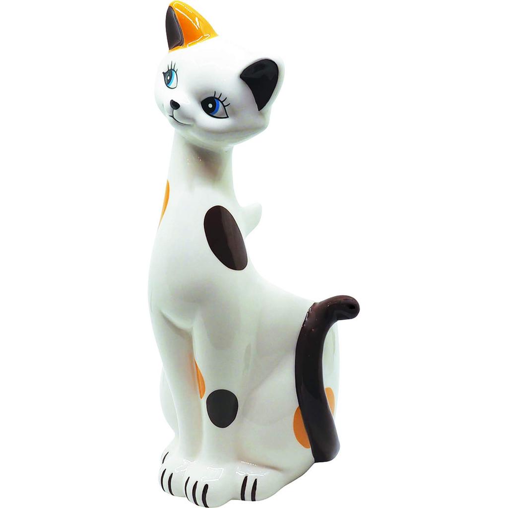 Sun Art Cute Cat Toilet Brush Holder Calico Cat SAN3305 (with Brush)