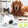 Dog Tennis Ball Launcher Dogs Interactive Puppy Ball Thrower Machine Automatic Treat Dispenser Training Toys for Indoor Outdoor