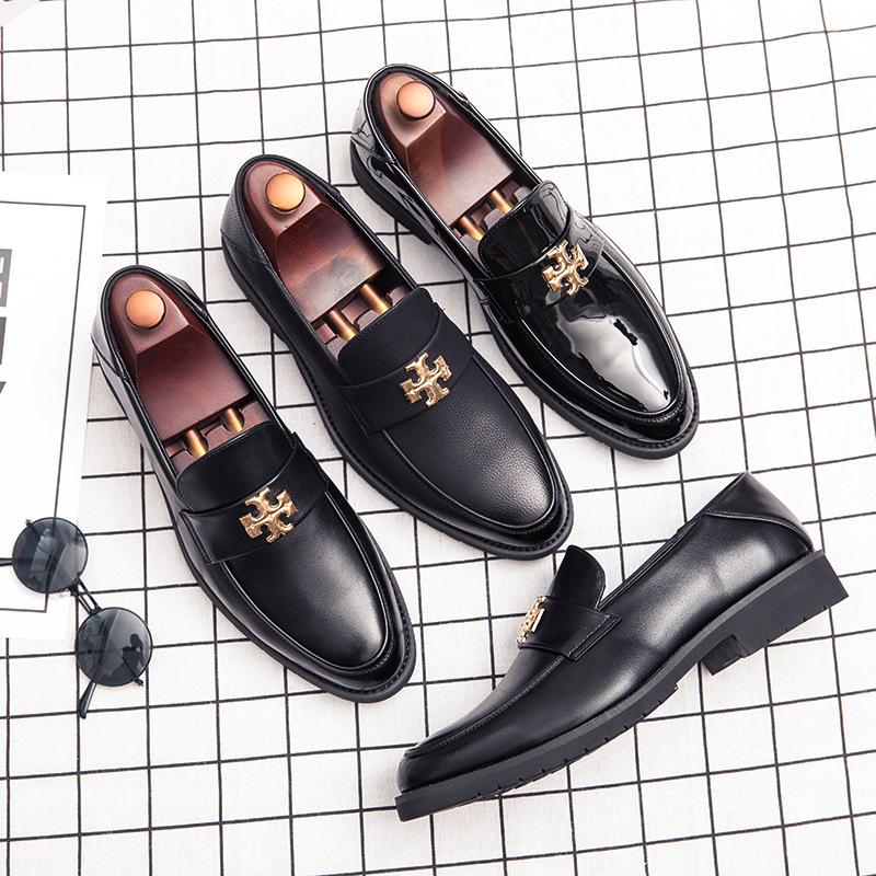 Dress pointed lazy shoes British young hairstylist small leather shoes
