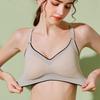 Women Back Butterfly Design Gathered Bra Adjustable Strap Sports Yoga Bra with Chest Pad