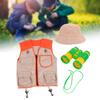 Kids Explorer Kit Binoculars Cargo Vest and Hat Camping Gear Costume Pretend Play Science Educational Toy for Boys Girls