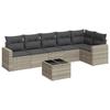 VidaXL Garden Lounge Set with Cushions 7 Pcs, Sofas with Adjustable Feet, Outdoor Furniture Set Patio Terrace, 3251339