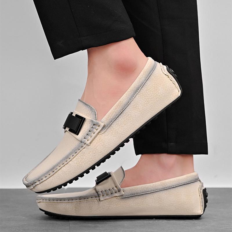 Spring and Summer Oversized Bean Shoes, Casual Men's Shoes, Lazy Driving Shoes, Fashionable and Breathable Shoes