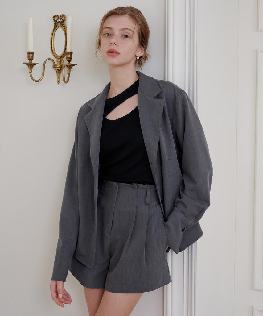 BIBYSEOB Tailored Overjacket Shirt Charcoal [T41]