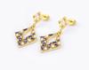 Nidin Japan and Korea New Fashion Long Drop Earrings Inlaid Zircon Pearl Shiny Temperament Ear Jewelry Anniversary Party Gifts