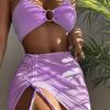 Elegant European Style Bikini Swimsuit With Padding For Water Sports And Beach Wear