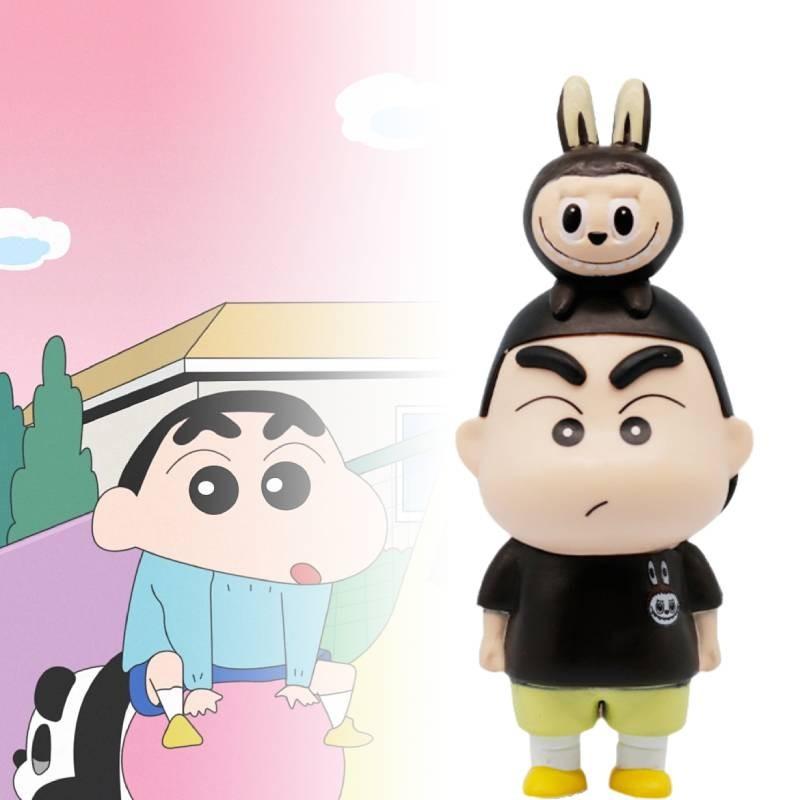Adorable Crayon Shin Chan Labubu Figurine Perfect For Collectors And Fans Alike