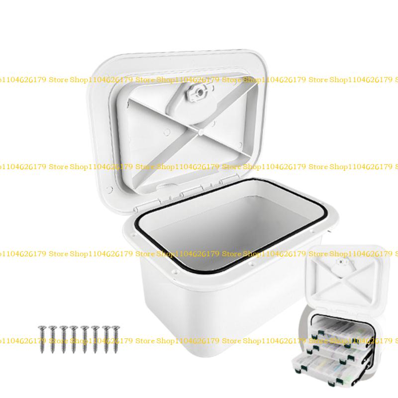 A1A2 Fishing Tackle Organizers Container White Marine Deck Storage Box